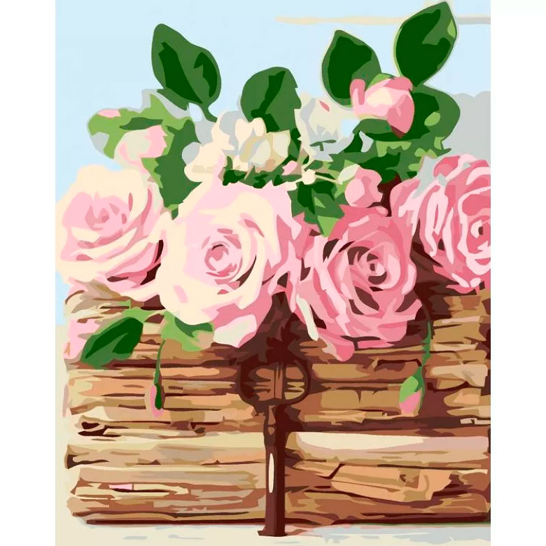

Картина по номерам Rosa Розы на книге N00013433 35x45см Premium