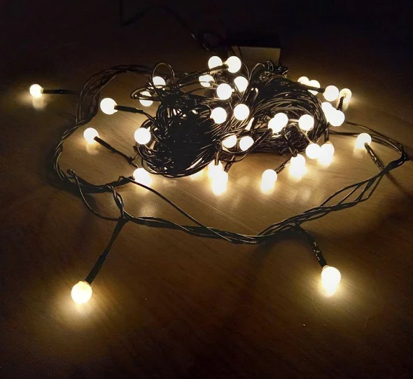 

ЖЕМЧУГ 50 LED, 5м+ переходник, теплый белый 1271-06