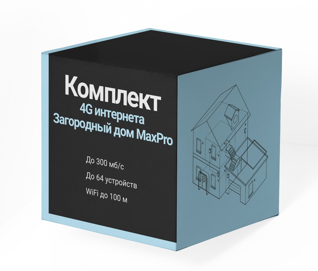 

Комплект 4G/3G LTE Wi-Fi Интернета 300 мб/с Загородный дом MaxPro