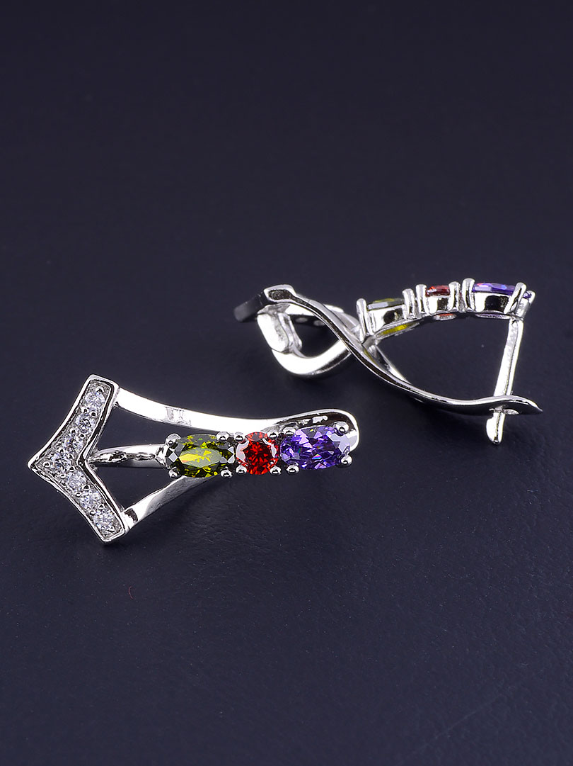 

Серьги с разноцветными камешками Xuping №9069604