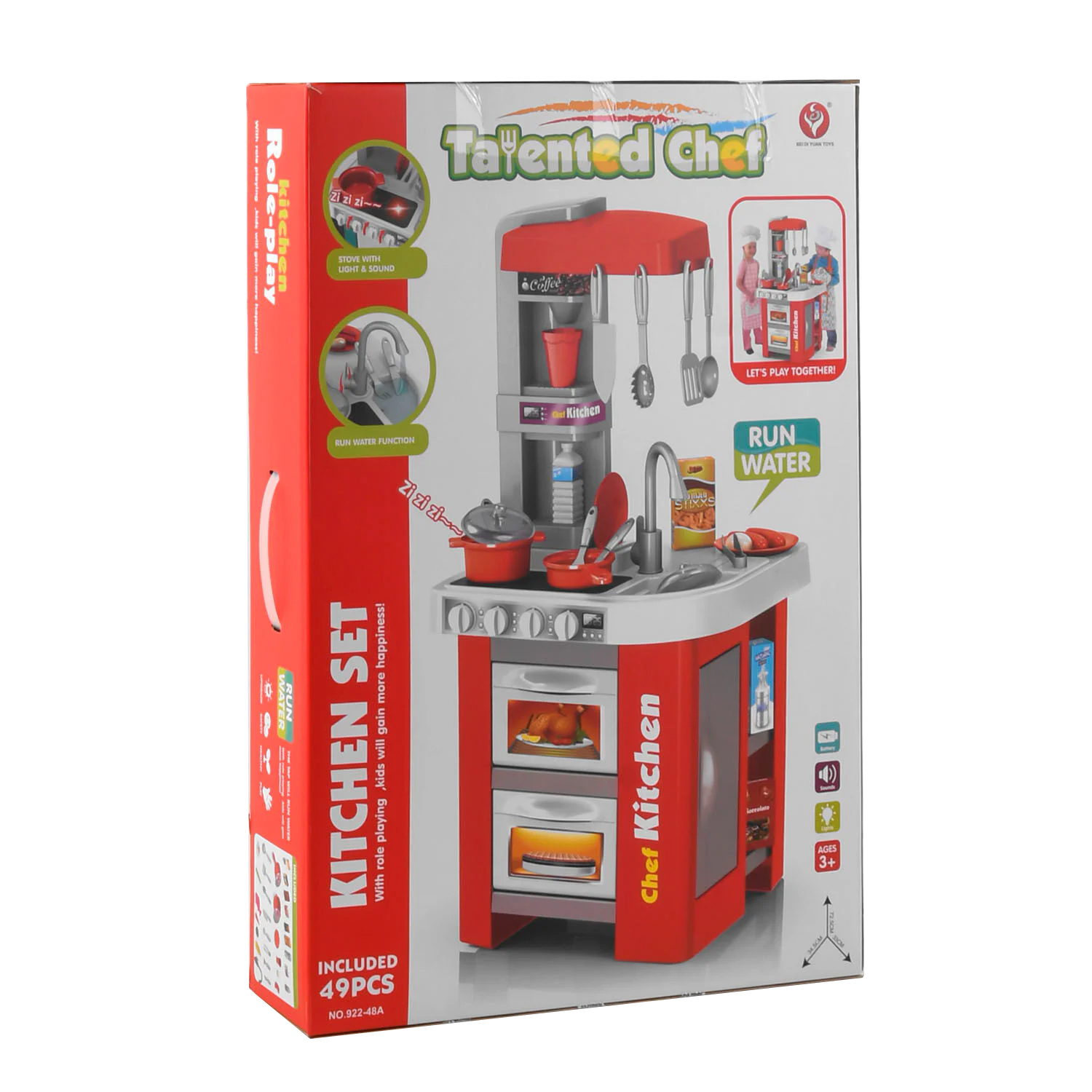 

Детская игровая кухня "Kitchen Set" (свет, звук, 49 аксессуаров, течет вода) 85559