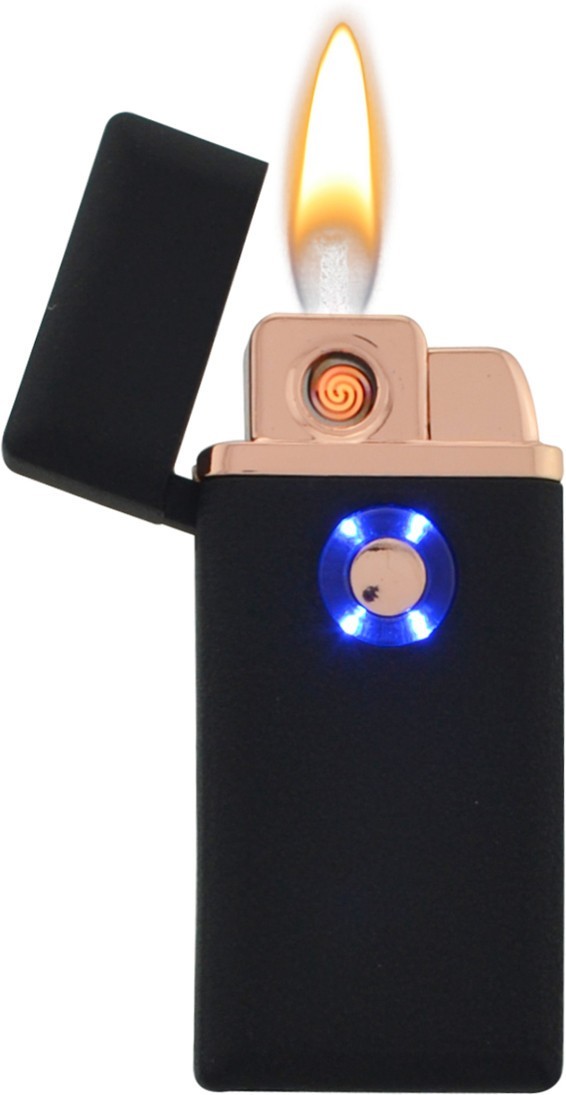 

Аккумуляторная спиральная и газовая зажигалка UKC-5408 зажигалка USB в подарочной коробке Черный (371231)