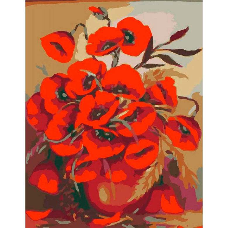 

Картина по номерам Rosa Маки N00013286 35x45см Premium