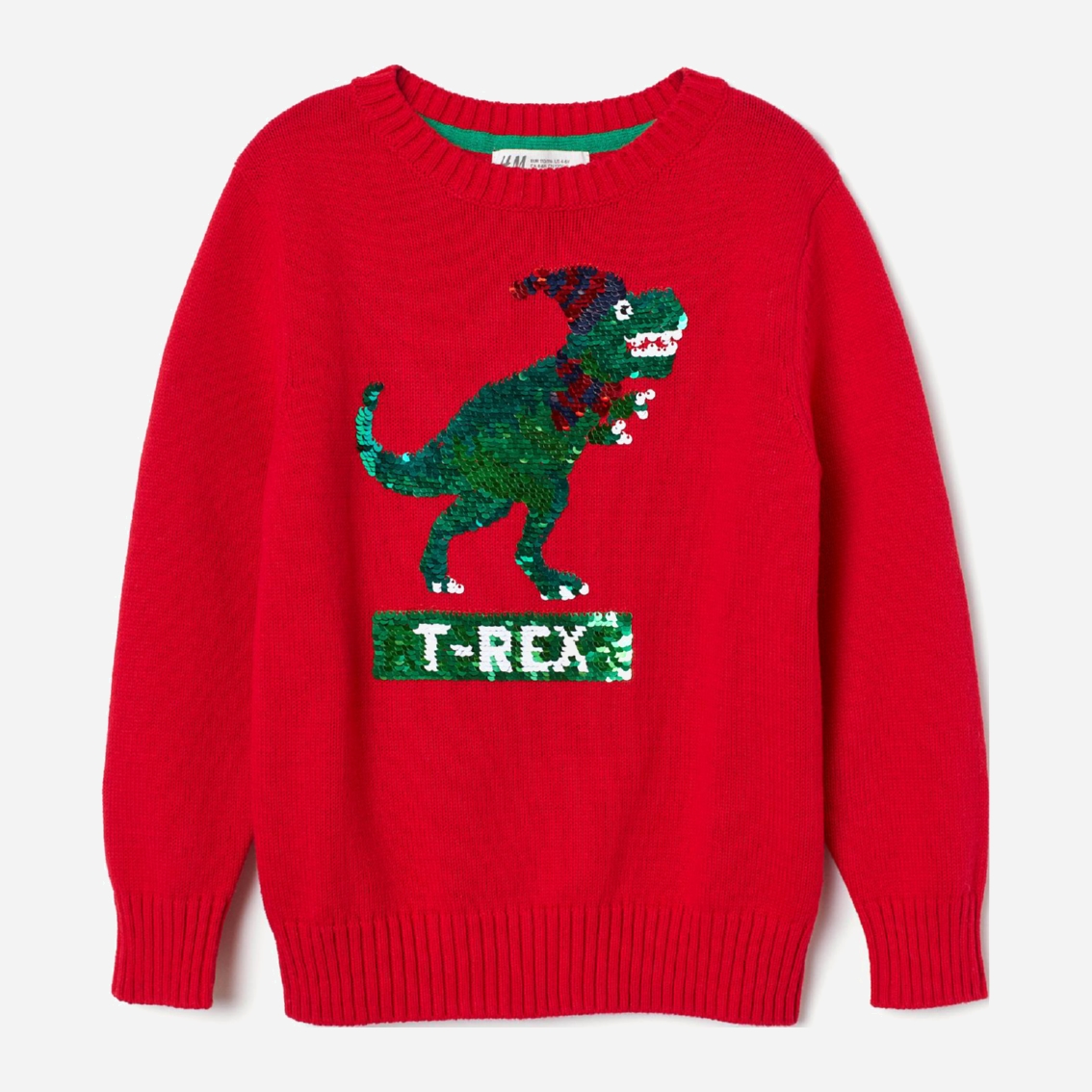 

Джемпер H&M 112-656496 104 см Красный/Динозавры