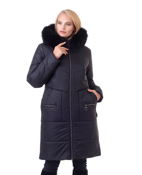 

Пуховик Maha 159  Черный песец, Пуховик Maha 159 48 Черный песец