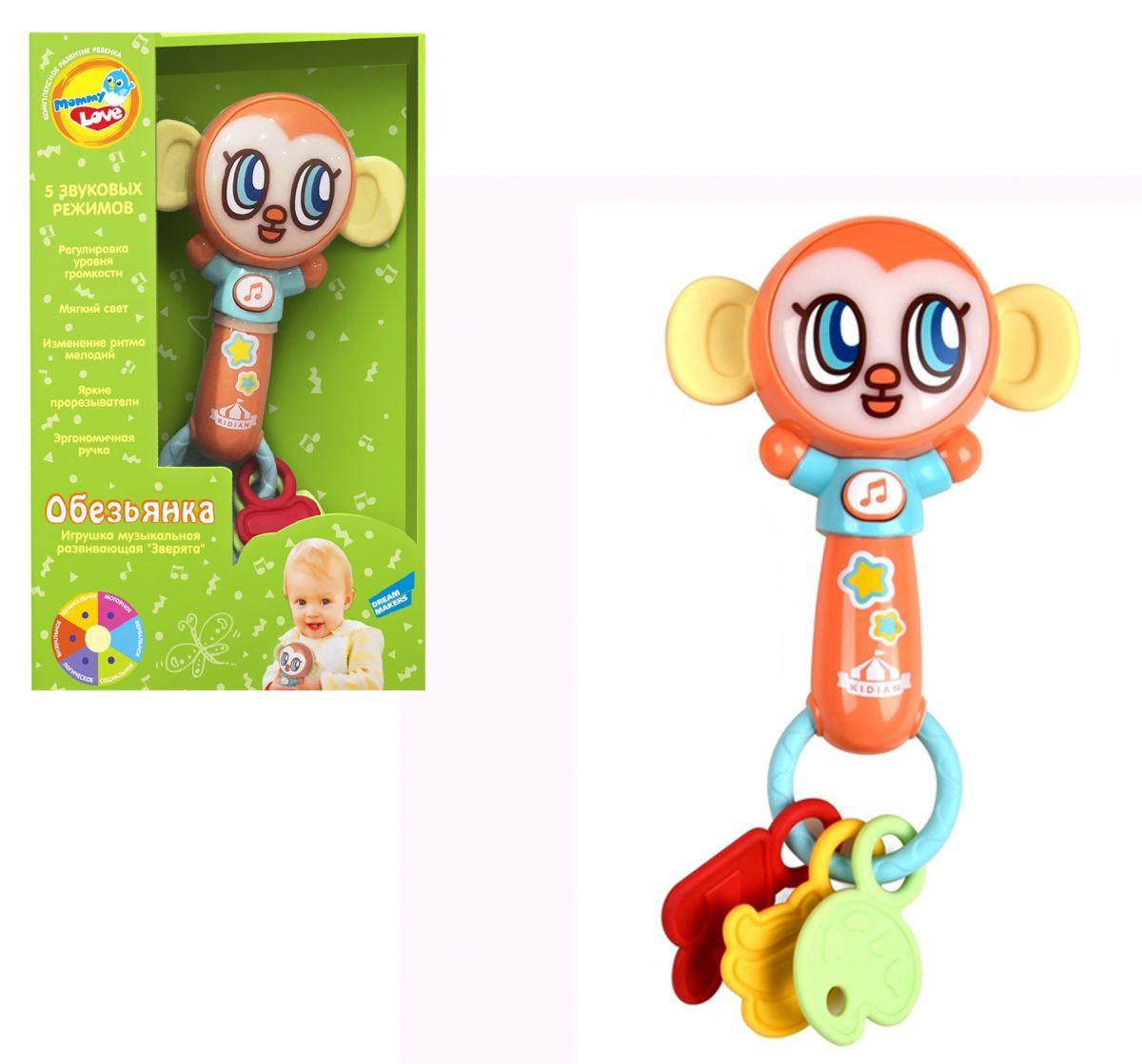 

Развивающая музыкальная игрушка Mommy Love с прорезывателями Обезьянка (KD3101-1)