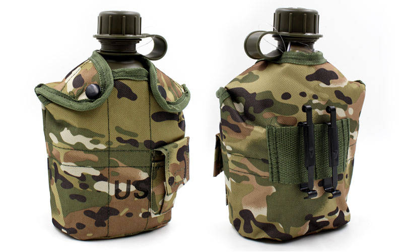 

Фляга с котелком V-1л в чехле TY-4834 (пластик, чехол) Камуфляж Woodland \1