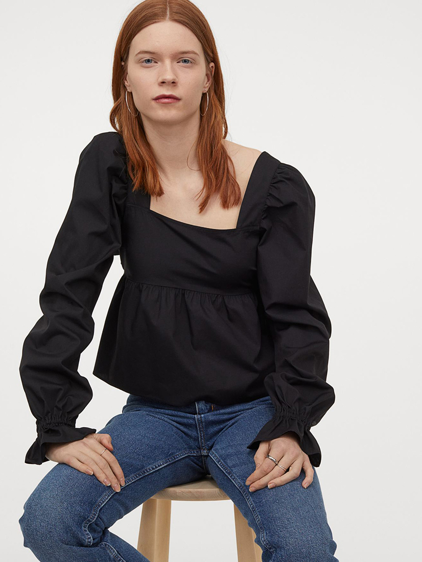 

Блузка H&M 948636b39  Черная, Блузка H&M 948636b39 34 Черная