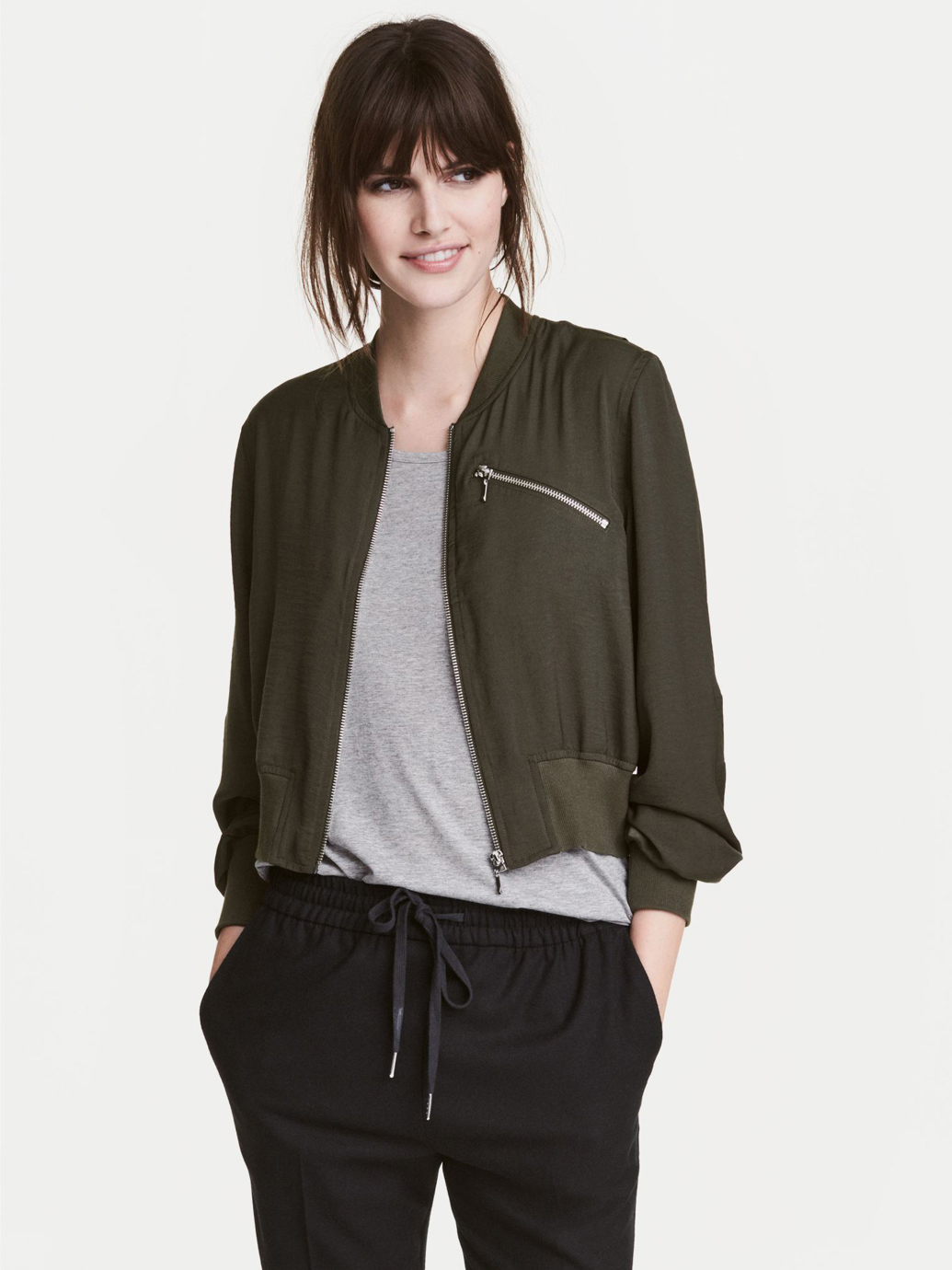 

Бомбер H&M 465583b35  Хаки, Бомбер H&M 465583b35 34 Хаки