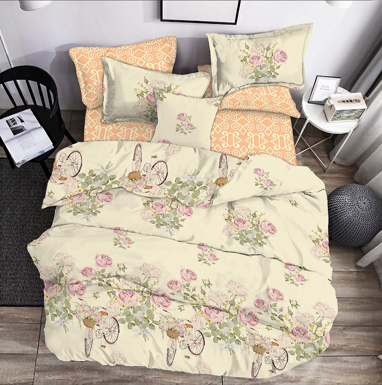 

Комплект постельного белья Zastelli бязь Bicycle Roses 145 х 210 см
