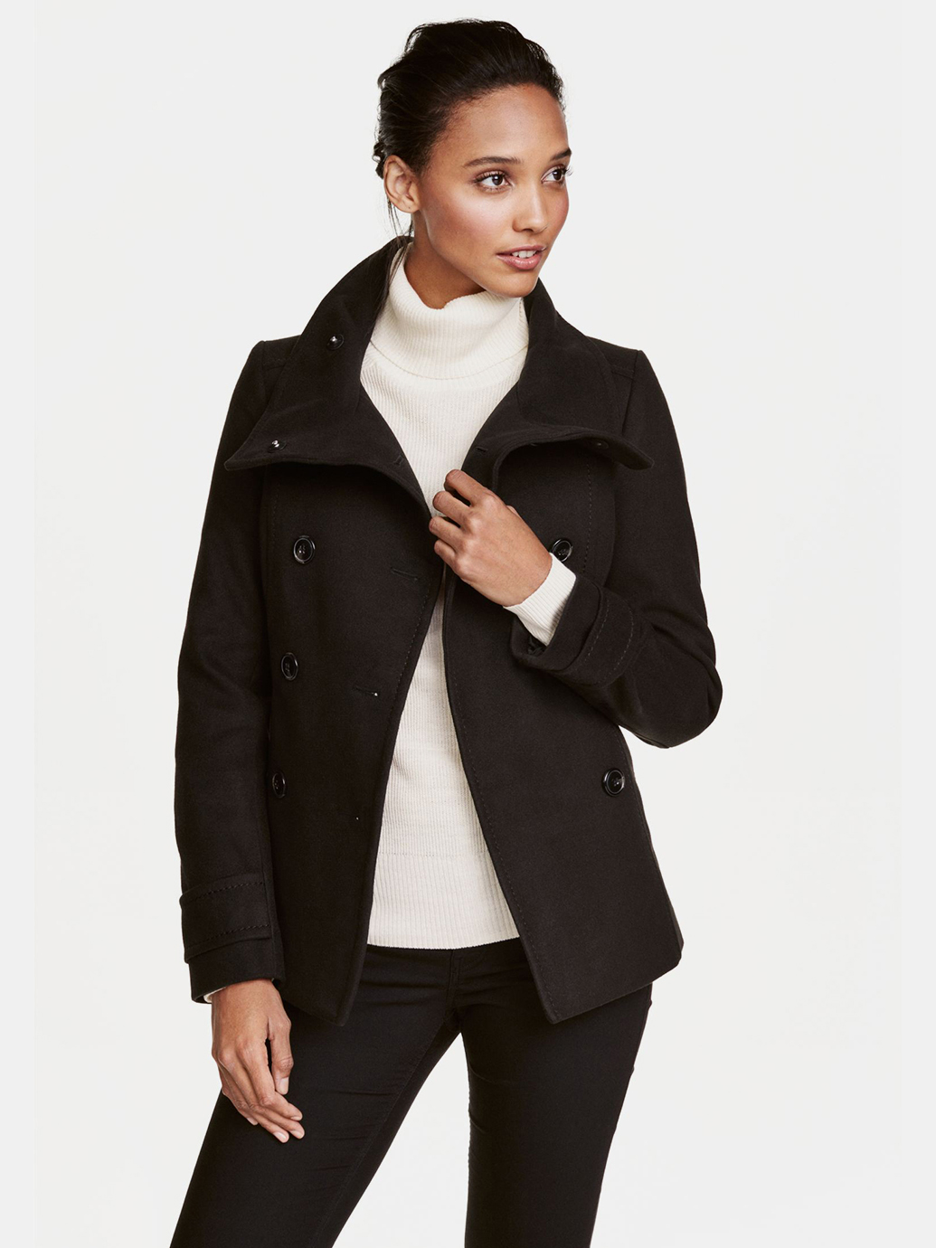 

Полупальто H&M 390162001b35  Черное, Полупальто H&M 390162001b35 34 Черное