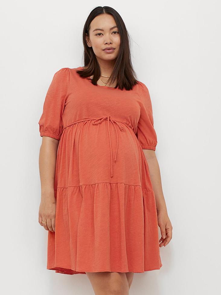 

Платье для беременных H&M 961838002b39 L Оранжевое