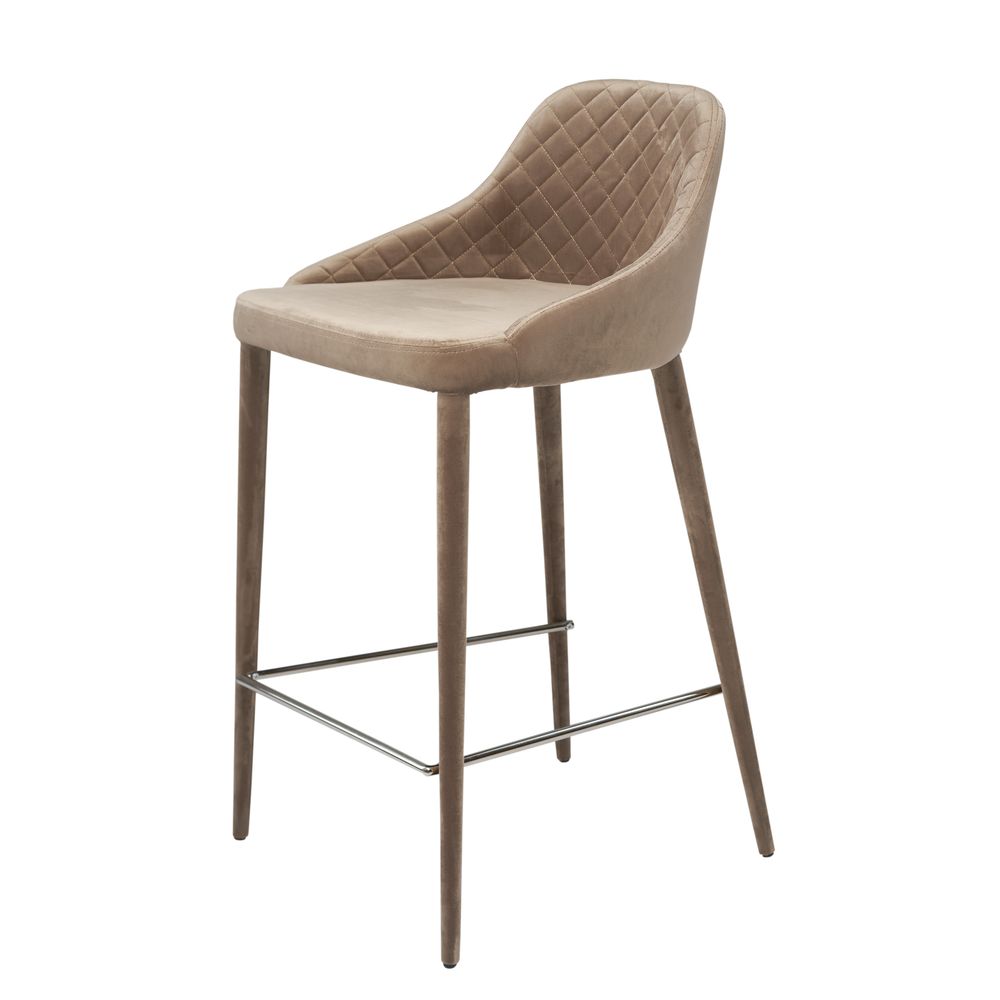 

Стул полубарный для кухни, кафе, бара, ресторана Elizabeth ткань + металл/велюровая ткань бежевый Concepto