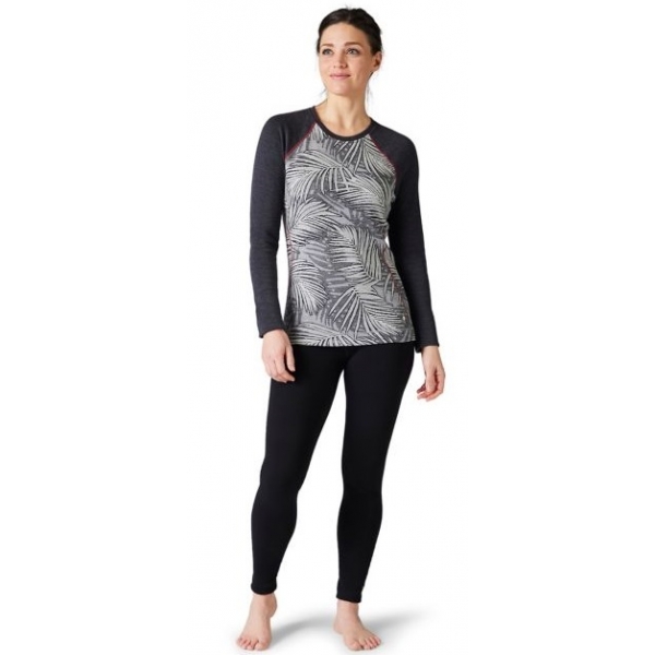

Термокофта женская Smartwool Merino 250 Baselayer Pattern Crew Boxed M Темно-Серый