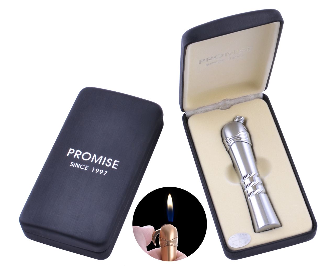 

Зажигалка в подарочной коробке Promise 7105 Silver