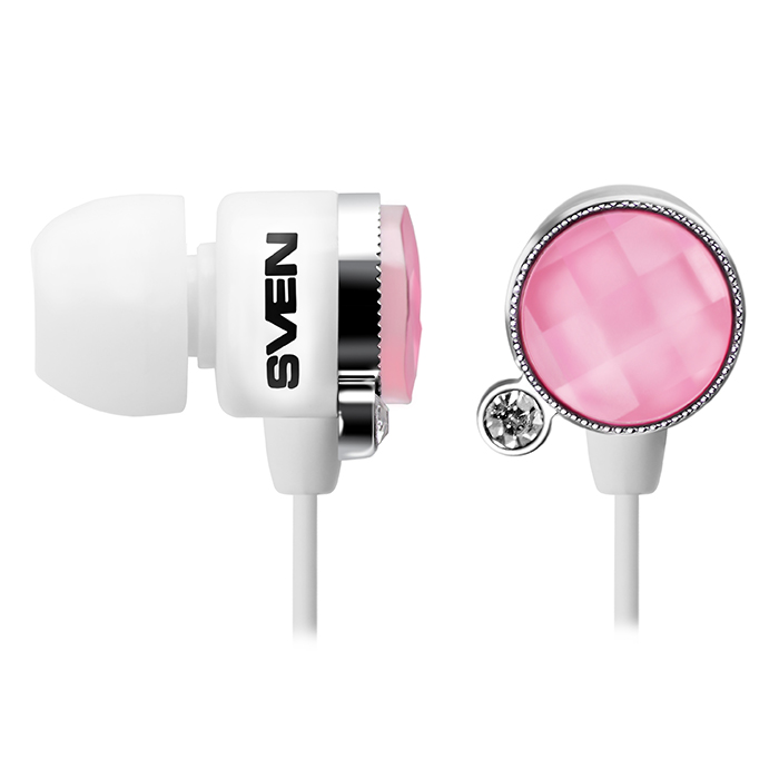 

Cтереонаушники канального типа SVEN SEB-160 (GD-1600) Glamour White-Pink (7696)