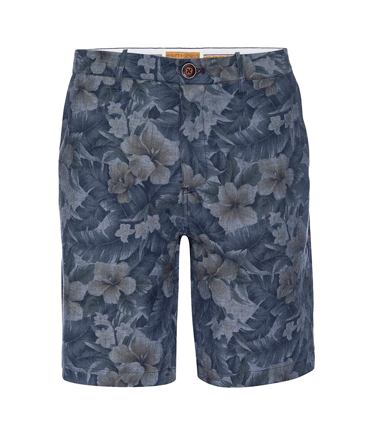 

Шорты Nifty Genius Morgan Bermuda in Hawaiian Print Chambray Indigo, 34W 32L