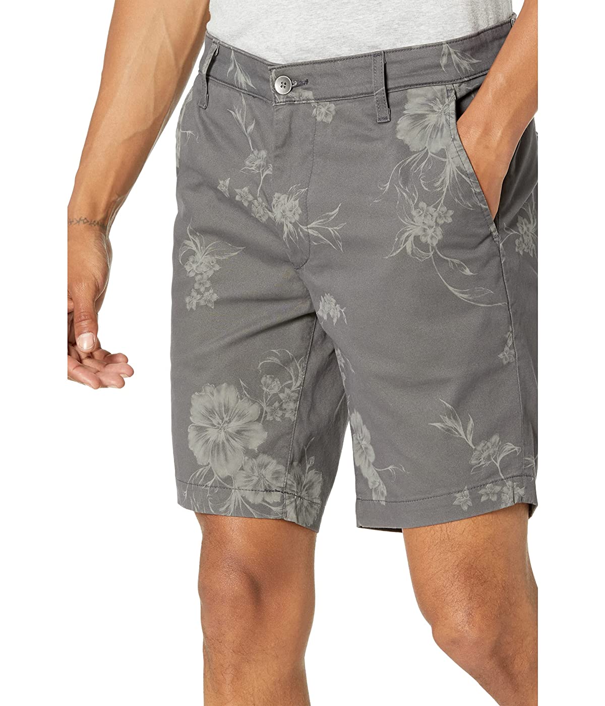 

Шорты AG Adriano Goldschmied Wanderer Botanical Flower Folkstone Grey, 38W 32L