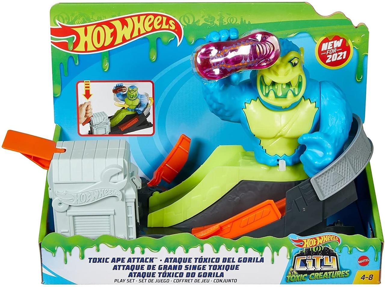 

Игровой набор Хот Вилс Атака ядовитой гориллы Hot Wheels Toxic Ape Attack GTT66