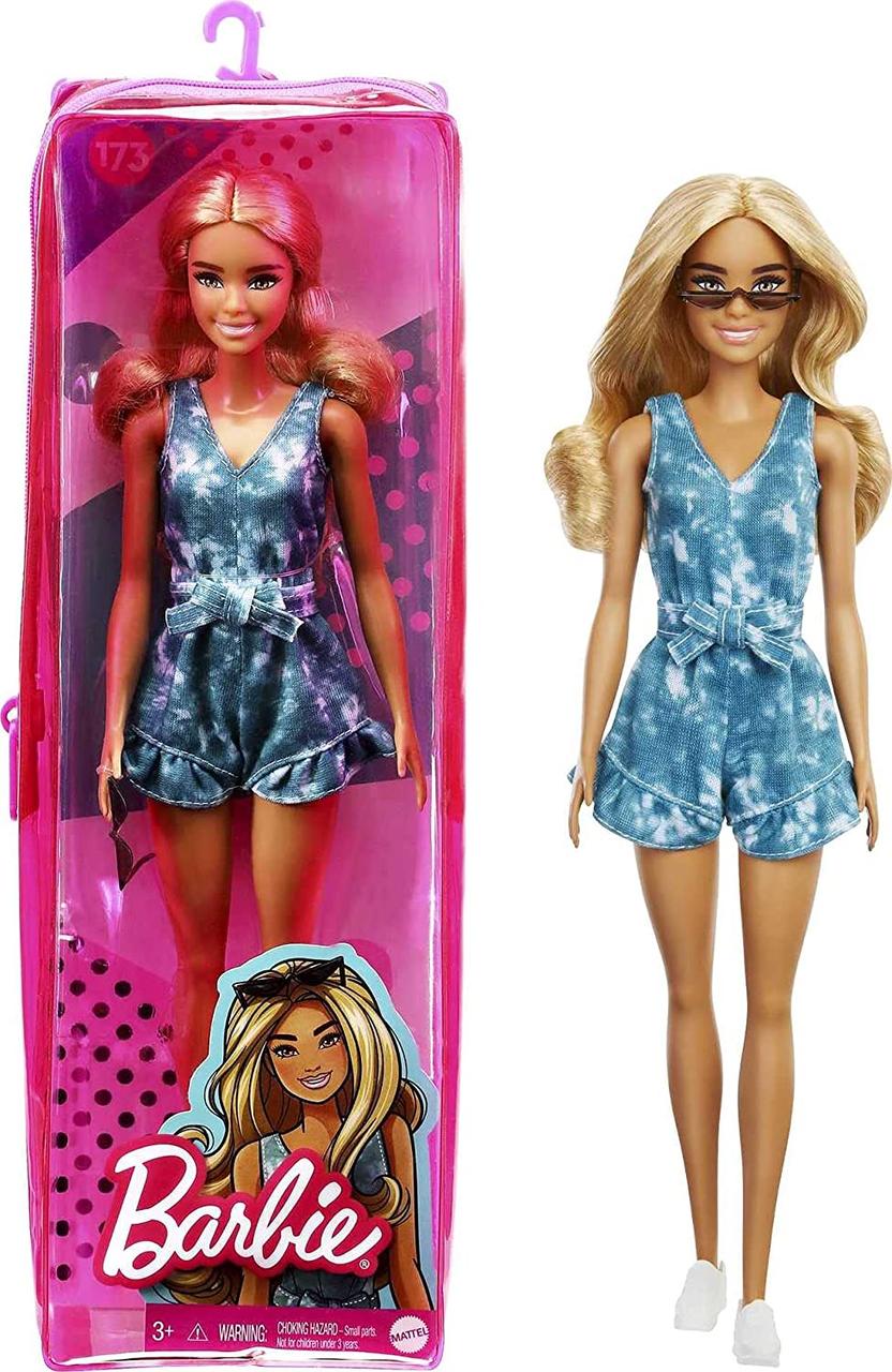 

Кукла Barbie Модница 173 в комбинезоне с эффектом тай-дай (GRB65)