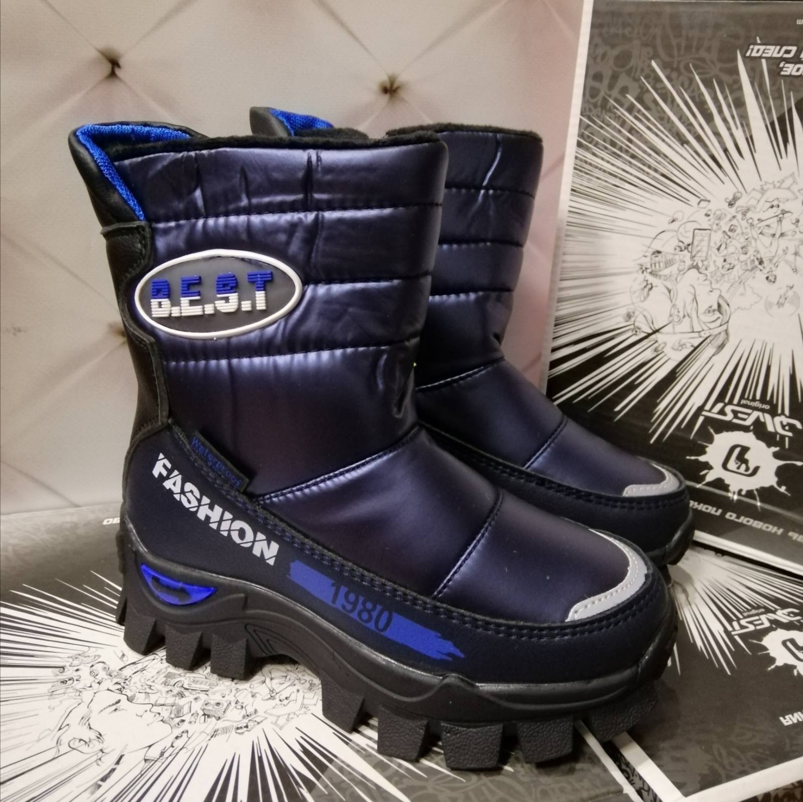 

Зимние ботинки для мальчика Tom.m 9554 B синие р.35-22,8 см