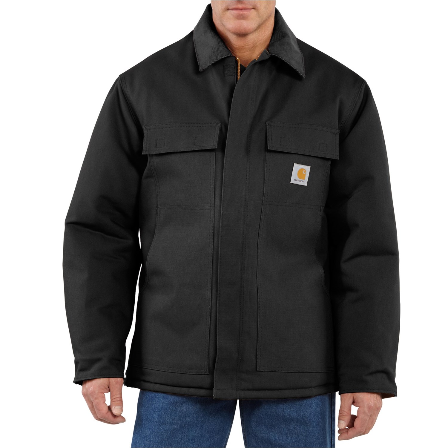 

Куртка Carhartt C003 Traditional Quilt-Lined Duck Work Coat - Insulated, Factory Seconds Black, XXL (52)