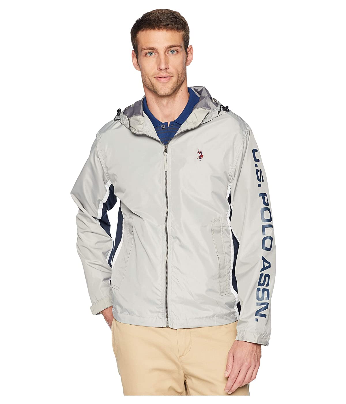 

Куртка U.S. POLO Tricolor Hooded Windbreaker Vapor Grey, M (46)