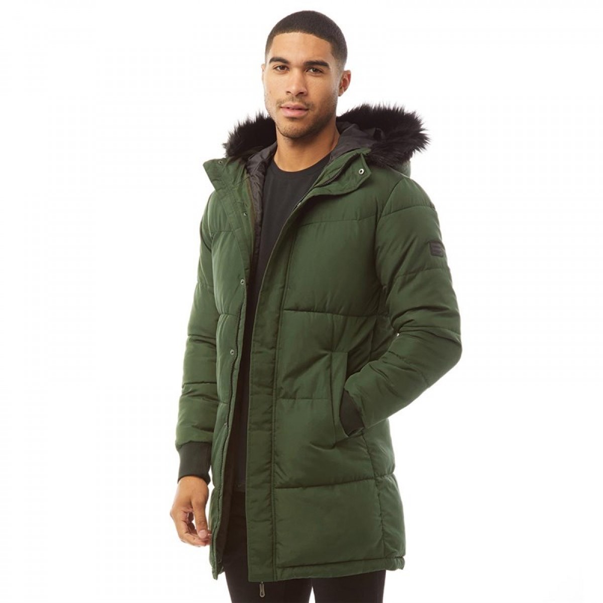 

Парка JACK AND JONES Weng Fur Long Puffer Forest Night Green, L (48)