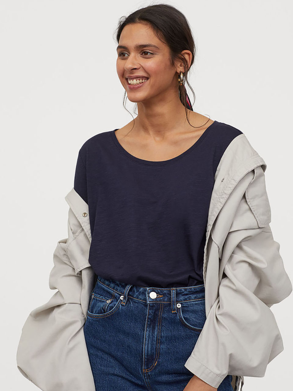 

Футболка H&M 55459801b39  Темно-синяя, Футболка H&M 55459801b39 XS Темно-синяя