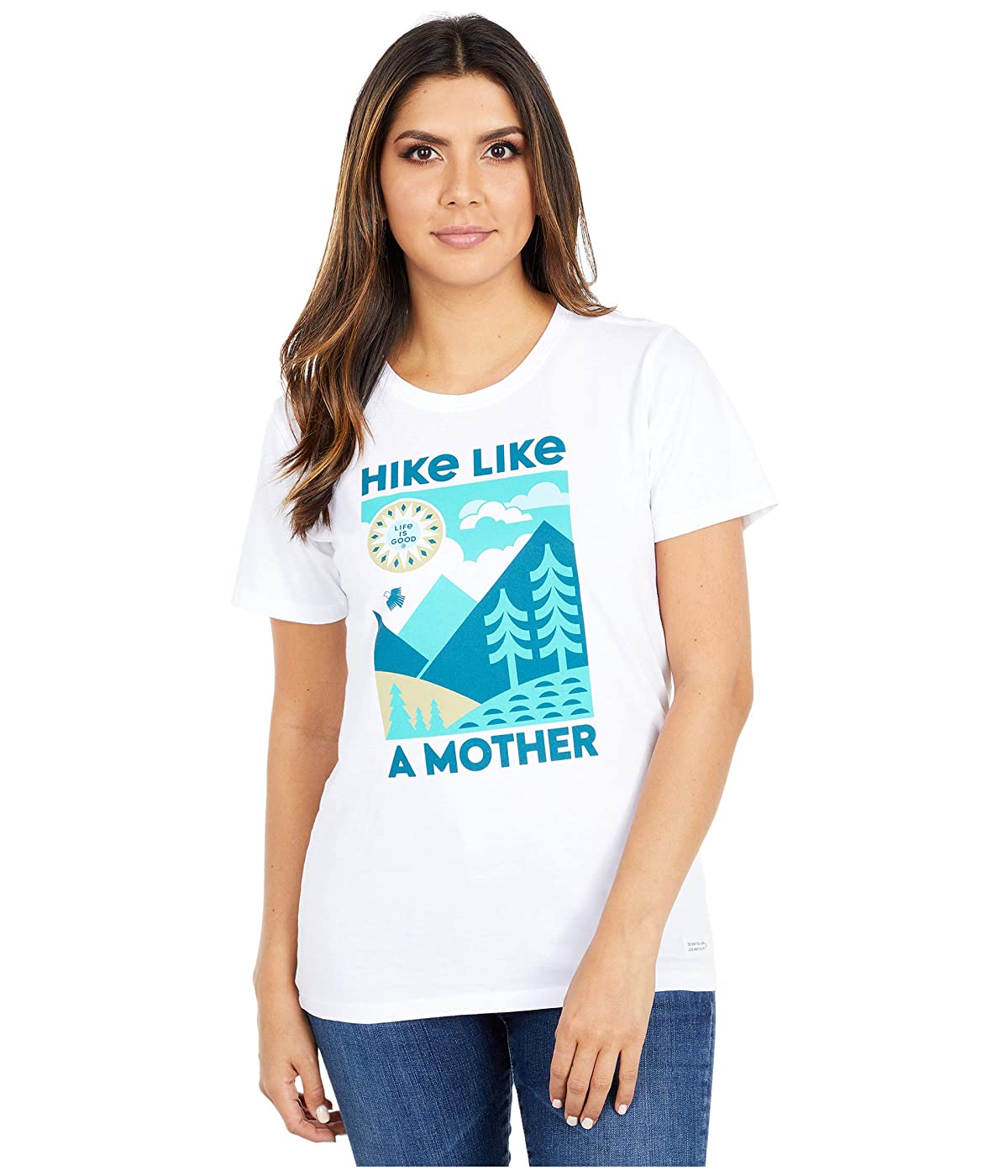 

Футболка Life is Good Hike Like A Mother Crusher Tee Cloud White,  (46, Футболка Life is Good Hike Like A Mother Crusher Tee Cloud White, M (46)