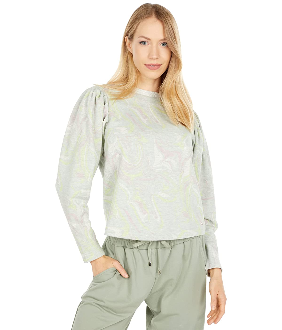 

Лонгслив Ted Baker Llanaa Marble Print Jersey Sweater Pale Green, XS (42)