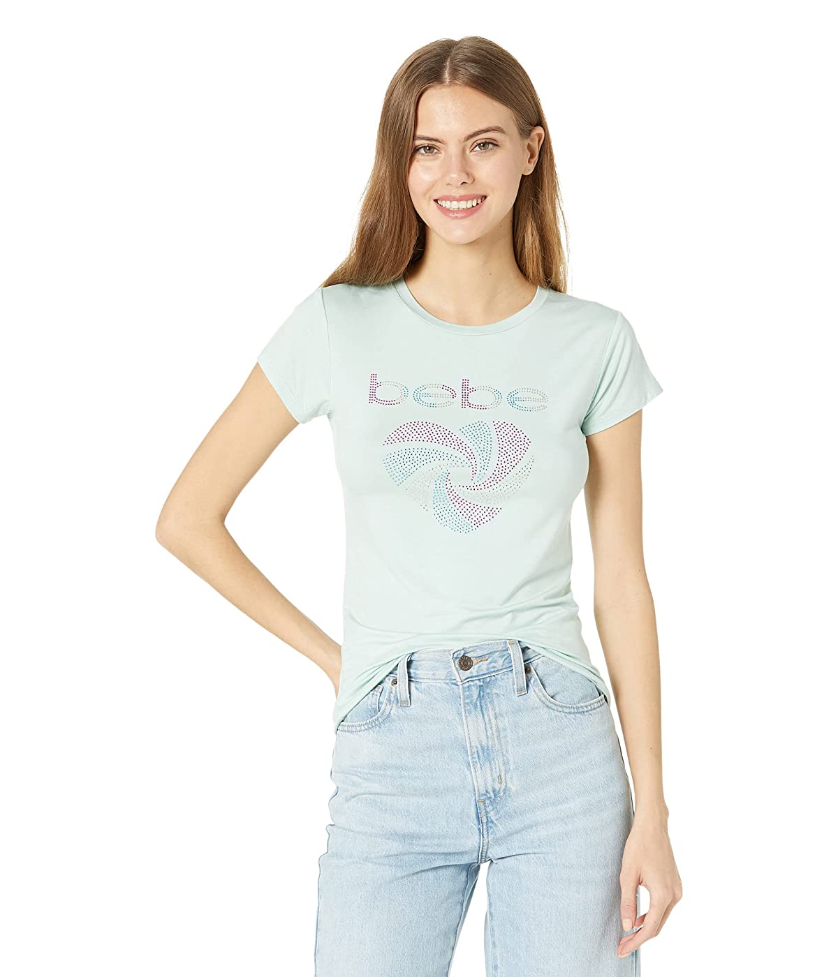 

Футболка bebe Swirl Heart Rhinestone Tee Pastel Green,  (48, Футболка bebe Swirl Heart Rhinestone Tee Pastel Green, L (48)