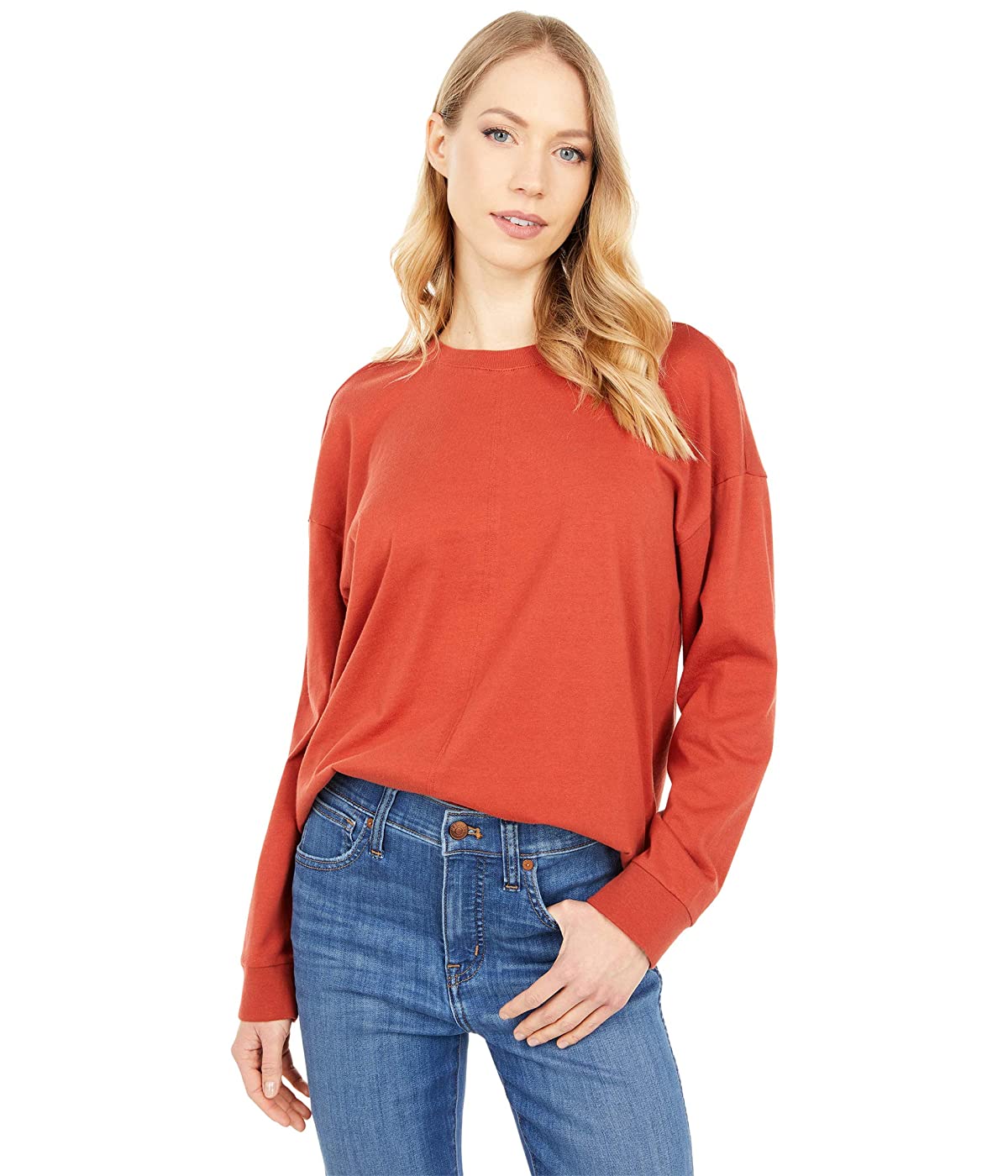 

Лонгслив Madewell Delancey Tee Dark Cinnabar,  (50, Лонгслив Madewell Delancey Tee Dark Cinnabar, XL (50)
