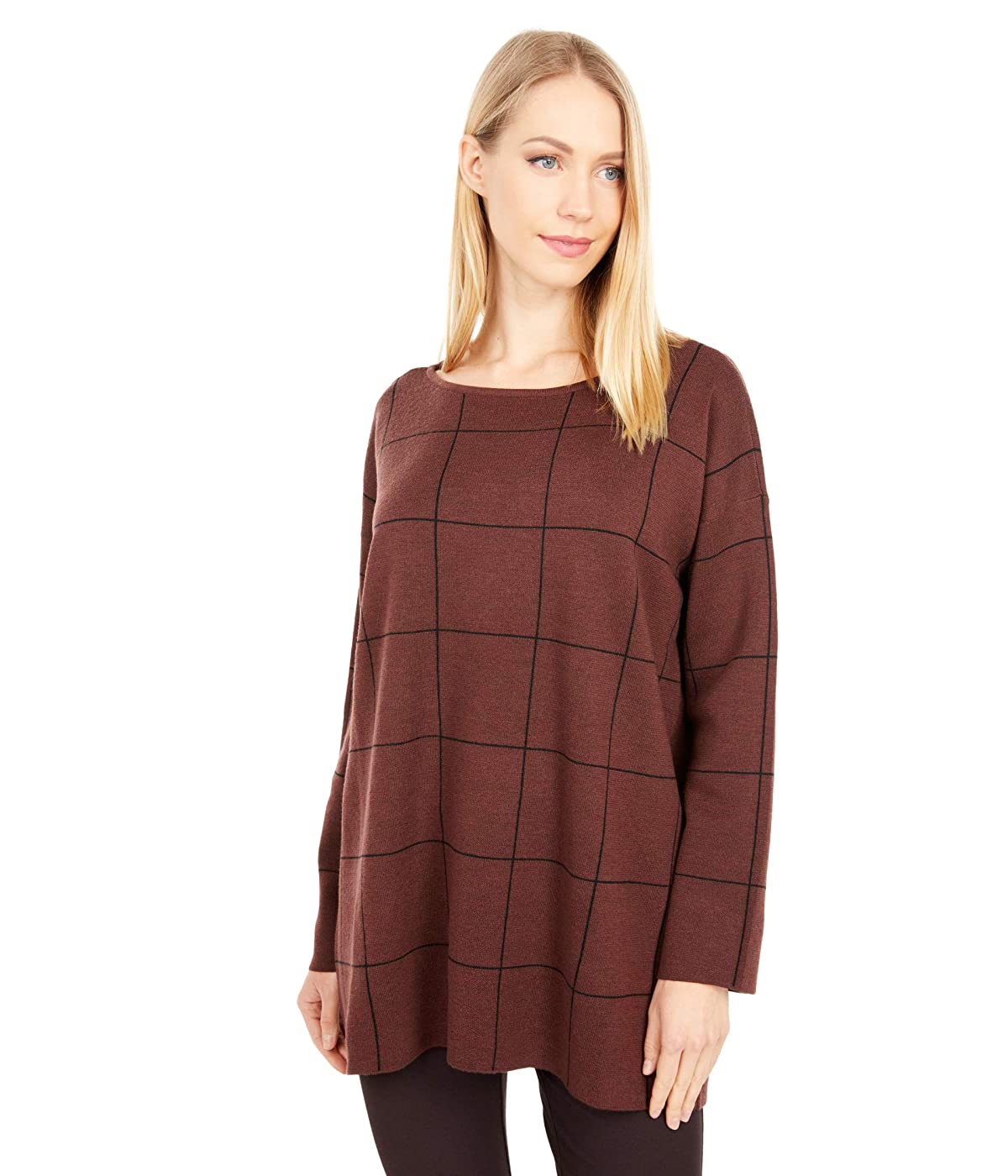 

Лонгслив Eileen Fisher Bateau Neck Box Top Tunic Brown Stone,  (46, Лонгслив Eileen Fisher Bateau Neck Box Top Tunic Brown Stone, M (46)