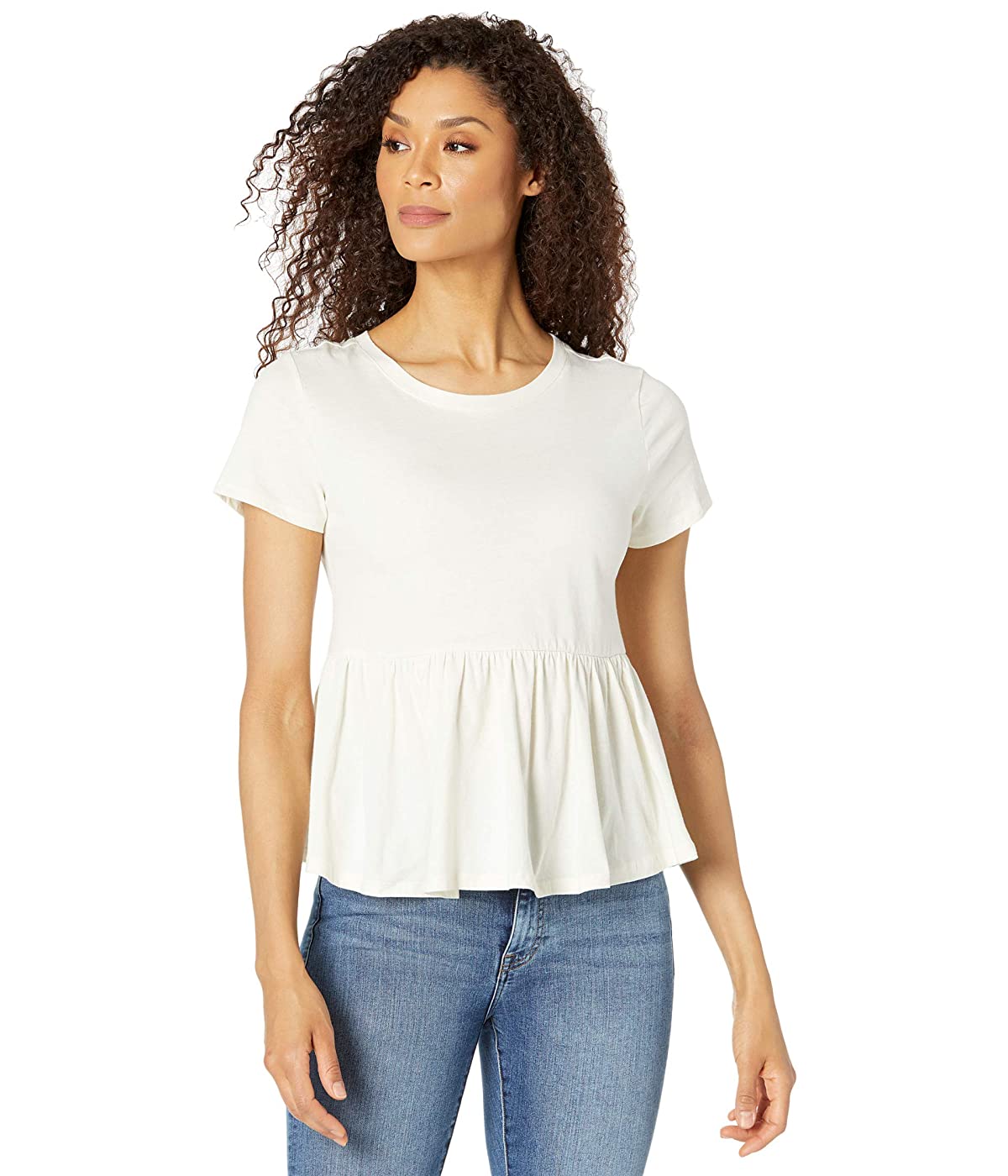 

Футболка Bobeau Short Sleeve Top w/ Peplum Hem Antique White,  (48, Футболка Bobeau Short Sleeve Top w/ Peplum Hem Antique White, L (48)