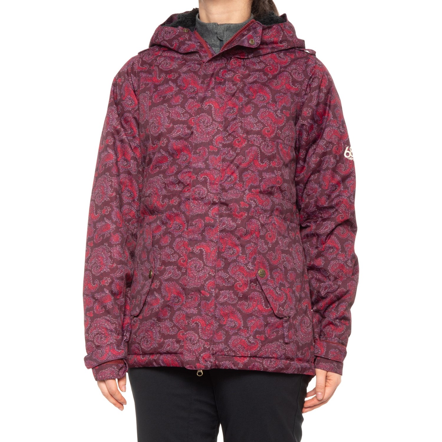 

Куртка лыжная 686 Authentic 4Eva-After Snowboard - Waterproof, Insulated Wine Paisley Hrbone, XS (42)