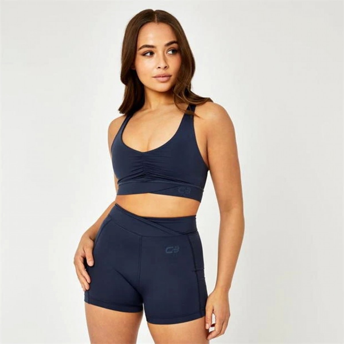 

Топ USA Pro x Courtney Black Ruched Balance Sports Navy,  (48, Топ USA Pro x Courtney Black Ruched Balance Sports Navy, L (48)