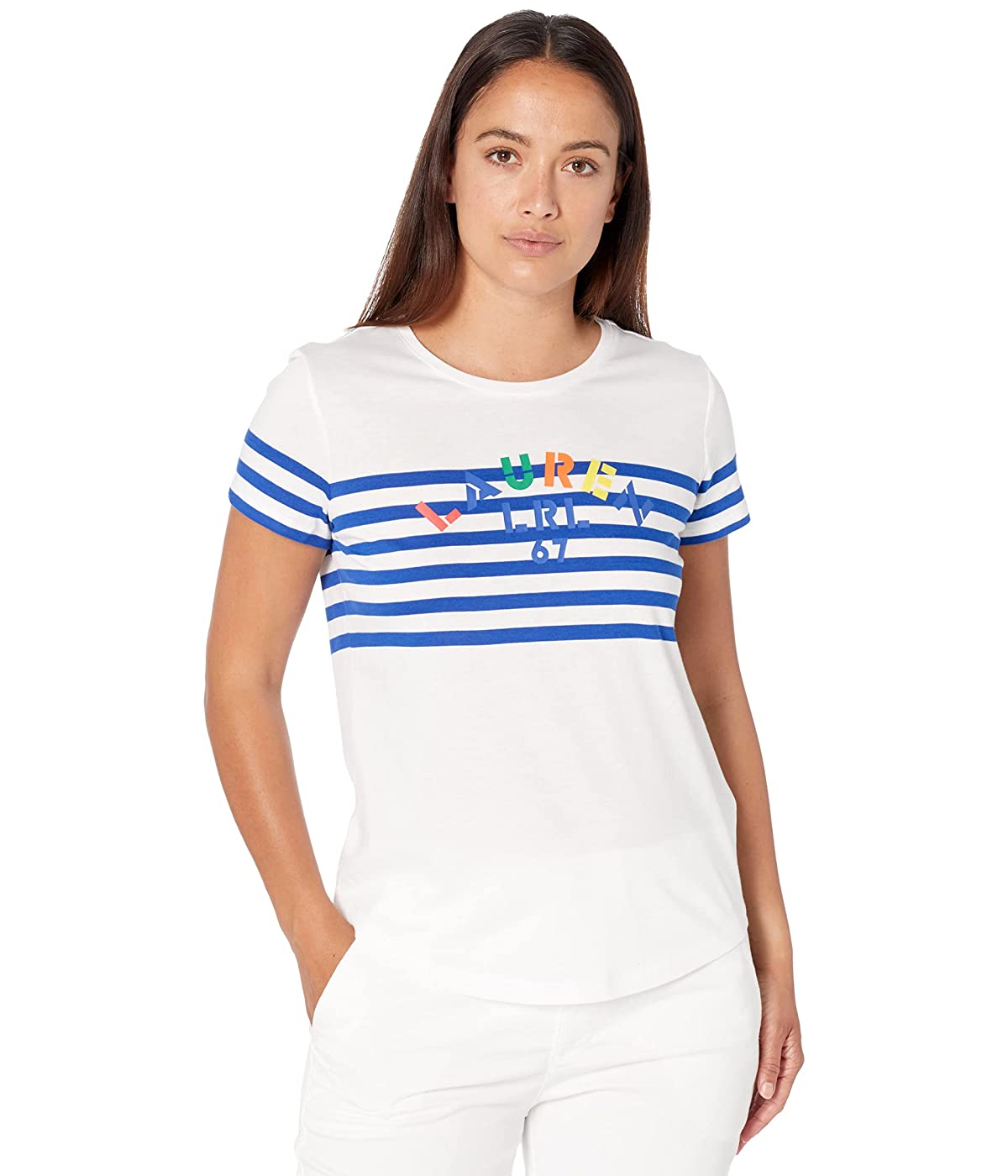 

Футболка Ralph Lauren Petite Striped Logo Jersey Tee White/Sapphire Star,  (48, Футболка Ralph Lauren Petite Striped Logo Jersey Tee White/Sapphire Star, L (48)