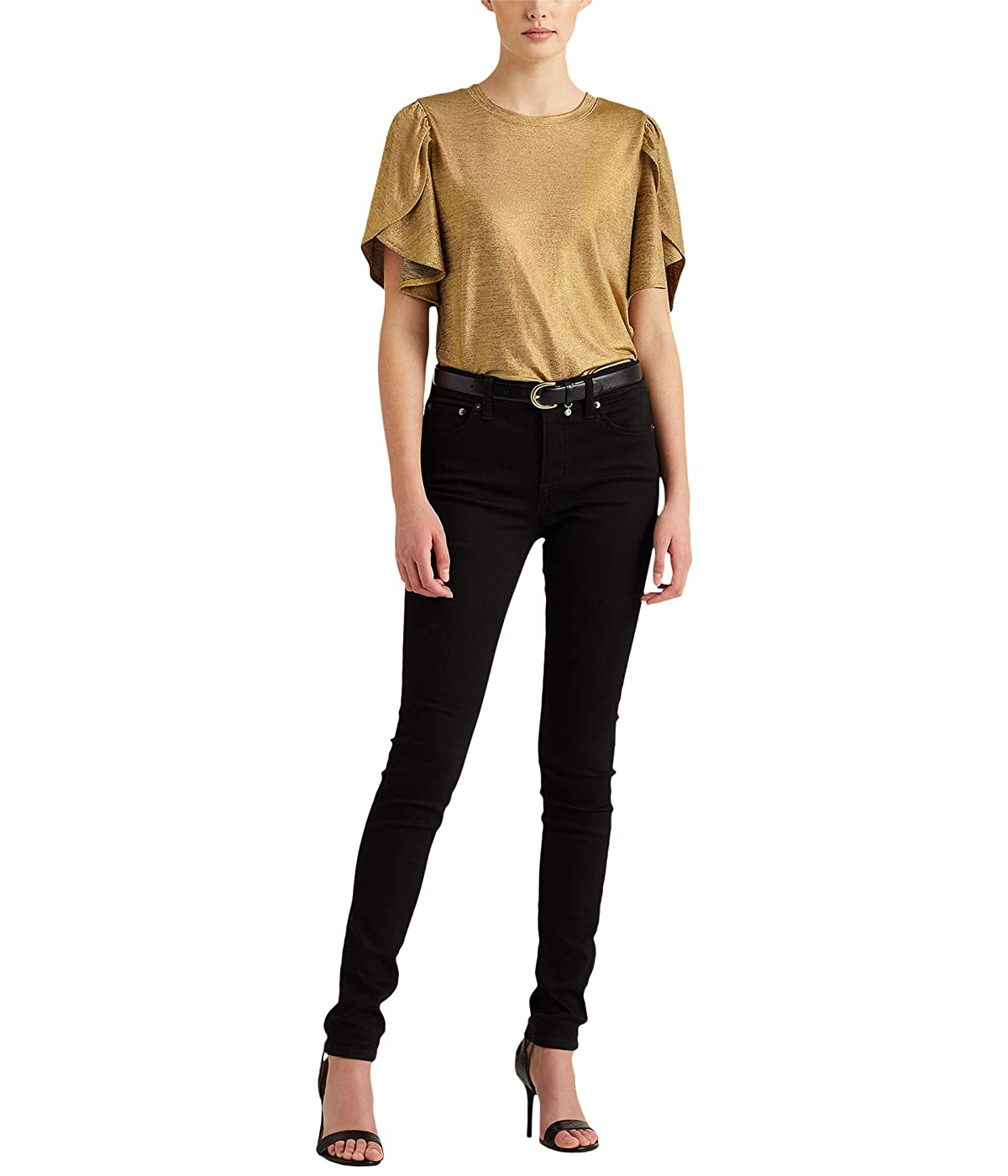 

Футболка Ralph Lauren Metallic Jersey Top Gold,  (46, Футболка Ralph Lauren Metallic Jersey Top Gold, M (46)