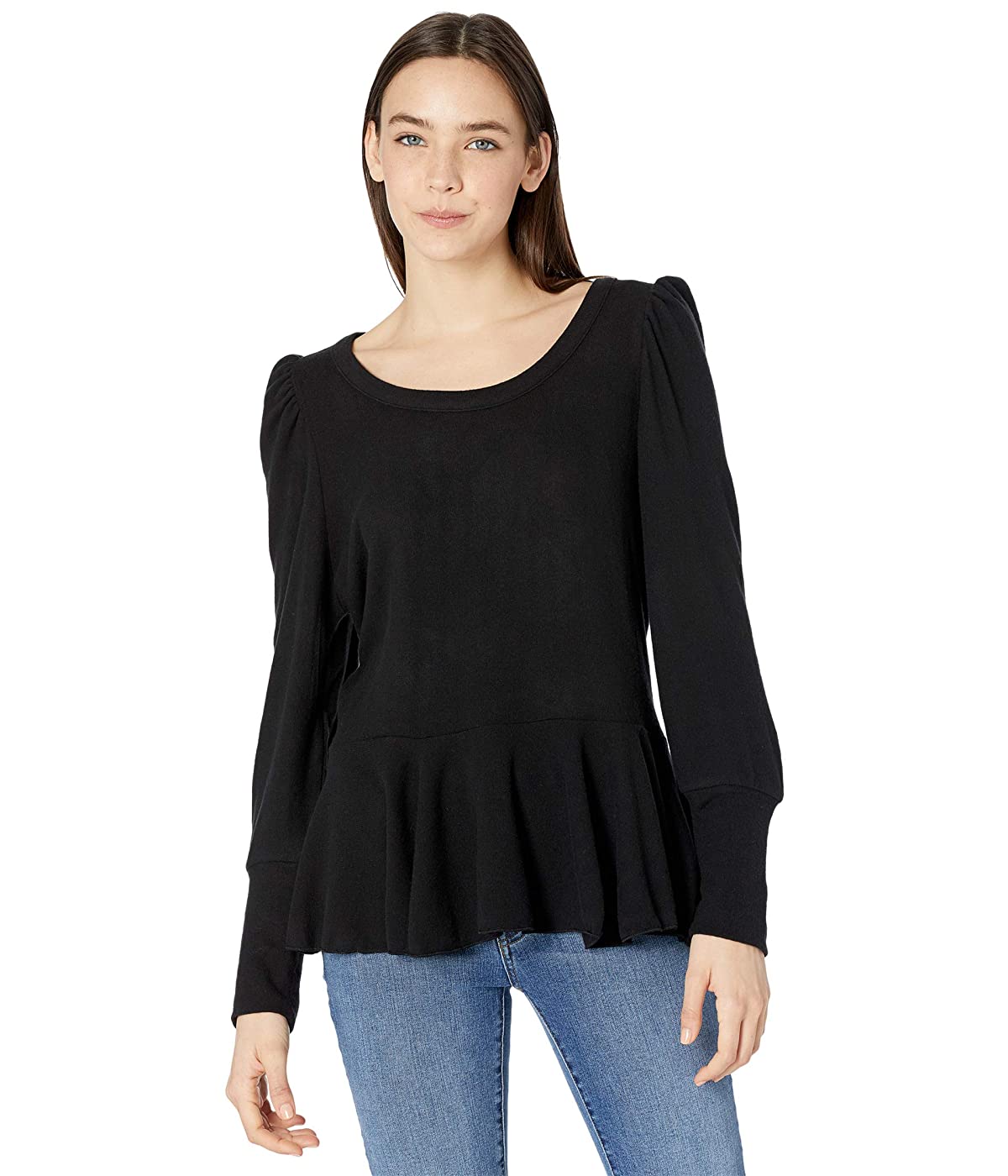 

Лонгслив Chaser Bliss Knit Cuffed Puff Sleeve Peplum Pullover True Black,  (42, Лонгслив Chaser Bliss Knit Cuffed Puff Sleeve Peplum Pullover True Black, XS (42)