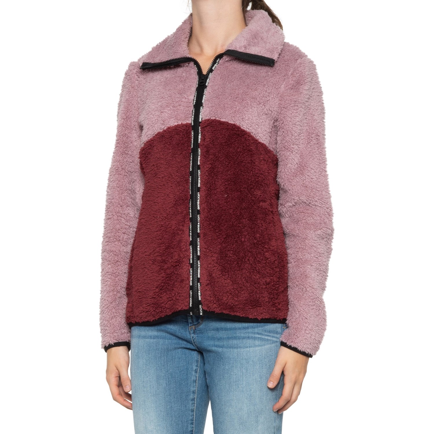

Куртка Lucky Brand Full-Zip Fleece Wine/Mauve, M (46)