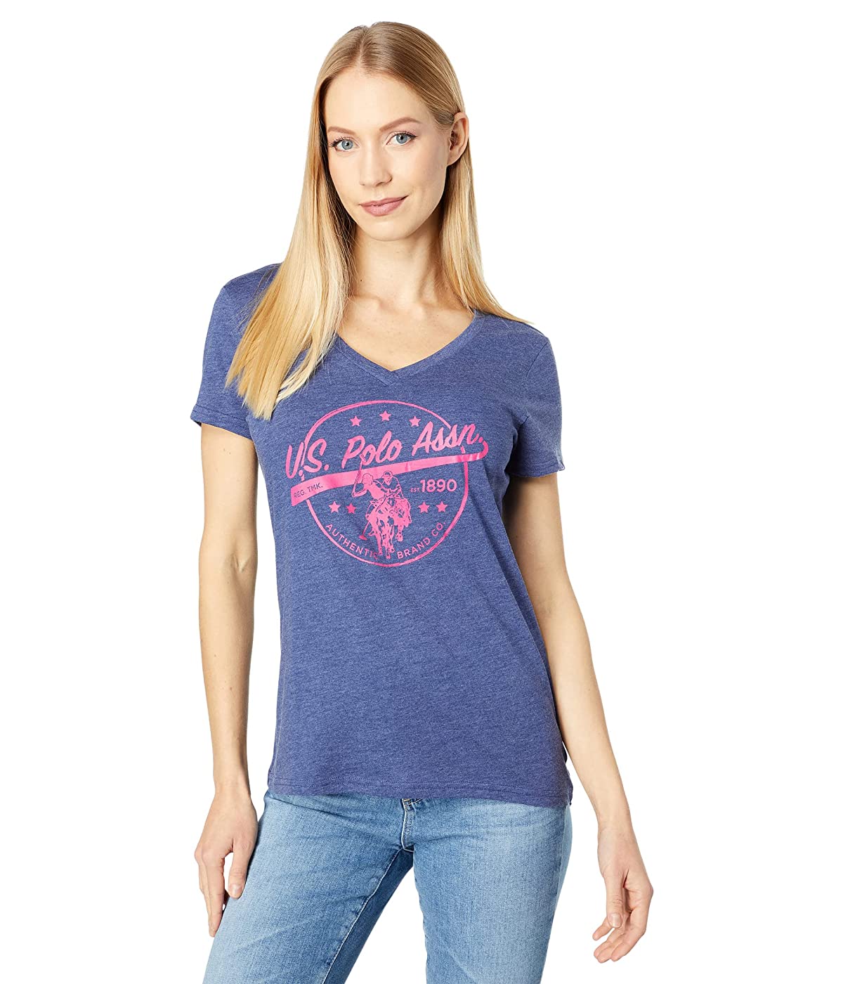 

Футболка U.S. POLO Athletic Logo V-Neck Dodger Blue Heather,  (50, Футболка U.S. POLO Athletic Logo V-Neck Dodger Blue Heather, XL (50)