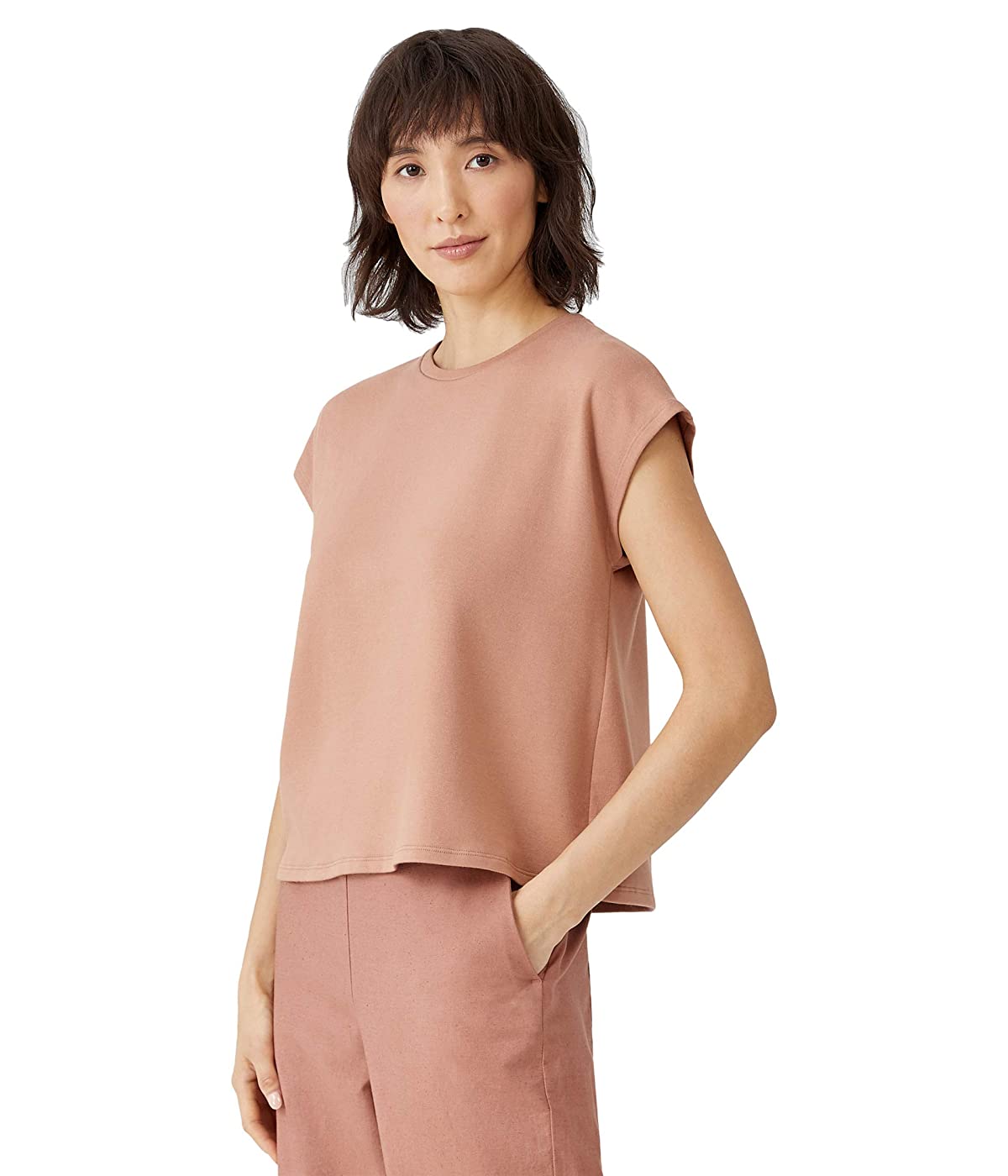 

Футболка Eileen Fisher Tencel Organic Cotton Fleece Crew Neck Boxy Top Light Terracotta,  (40, Футболка Eileen Fisher Tencel Organic Cotton Fleece Crew Neck Boxy Top Light Terracotta, XXS (40)