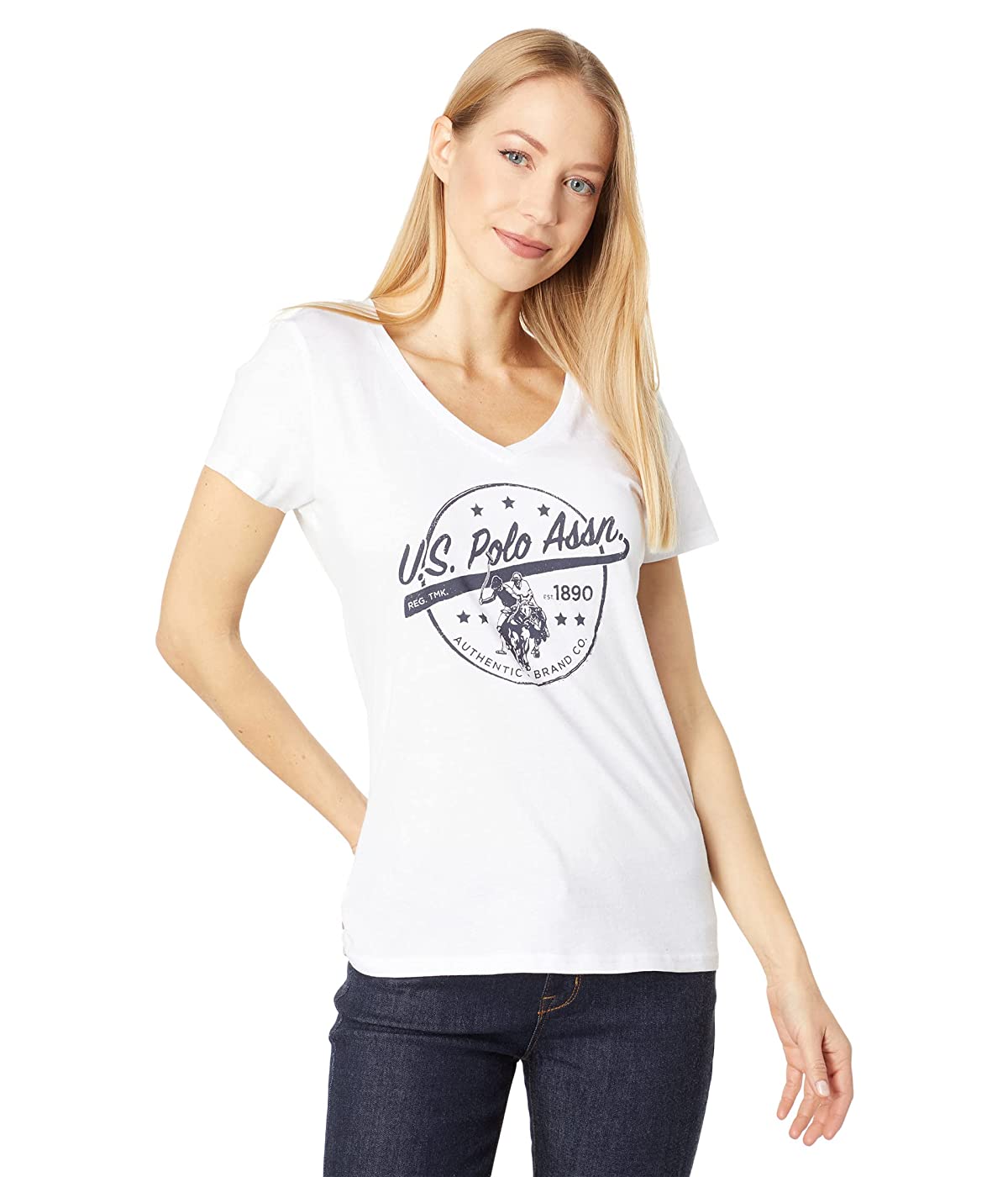 

Футболка U.S. POLO Athletic Logo V-Neck Optic White,  (46, Футболка U.S. POLO Athletic Logo V-Neck Optic White, M (46)
