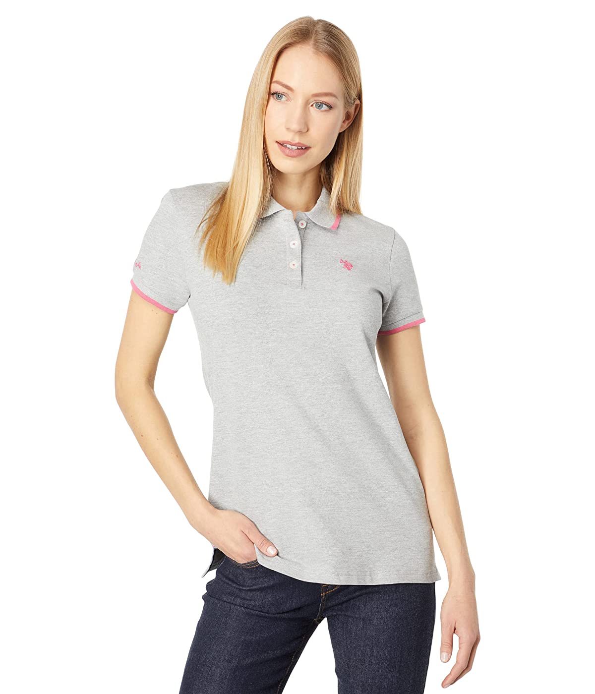 

Поло U.S. POLO Classic Stretch Pique Polo Shirt Heather Grey,  (50, Поло U.S. POLO Classic Stretch Pique Polo Shirt Heather Grey, XL (50)