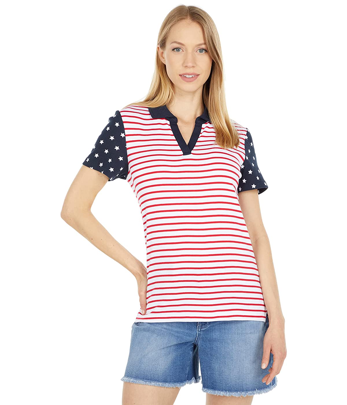 

Поло Tommy Hilfiger Americana Johnny Collar Polo Bright White / Scarlet,  (42, Поло Tommy Hilfiger Americana Johnny Collar Polo Bright White / Scarlet, XS (42)