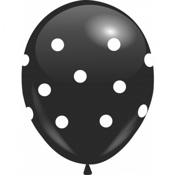 

Воздушные шары горох с рисунком 12"/30 см черный DREAM BALLOONS (Таиланд) 50 шт