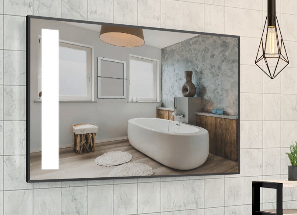 

Зеркало в алюминиевой раме c LED подсветкой Smart Mirror сенсорное Firenze-R 60 x 100 см Прямоугольное