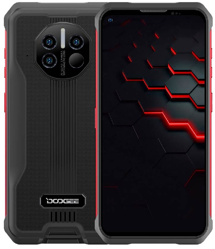 

Мобильный телефон Doogee V10 (8+128Gb, АКБ 8500 мАч, 5G) Red