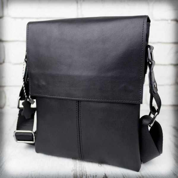 

Кожаная мужская сумка через плечо Alvibag AV0201GL-BLACK